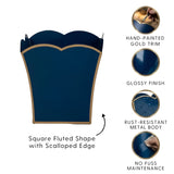 Gracie Scarlett Square Cachepot Planter Blue