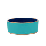 Gracie Enameled Pet Bowl - Blue & Turquoise