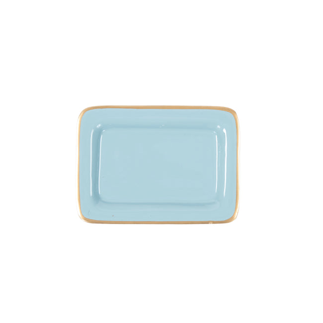 Gracie Enameled Laney Soap Dish - Cool Blue
