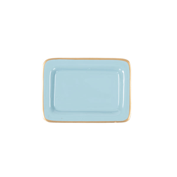Gracie Enameled Laney Soap Dish - Cool Blue