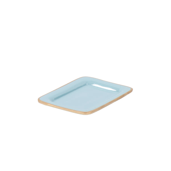 Gracie Enameled Laney Soap Dish - Cool Blue
