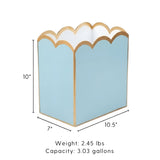 Gracie Scarlet Wastebasket Cool Blue & White