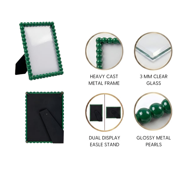Gracie Pearl Photo Frame - Emerald Green