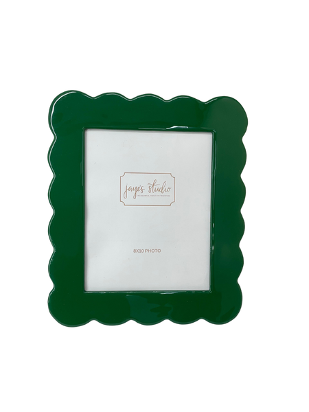 Gracie Scalloped Photo Frame - Emerald Green