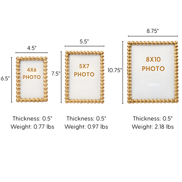 Gracie Pearl Photo Frame - Gold