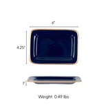 Gracie Enameled Laney Tray Indigo Blue