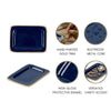 Gracie Enameled Laney Tray Indigo Blue
