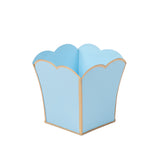 Gracie Scarlett Square Cachepot Planter - Light Blue