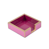 Gracie Enameled Color Block Amelia Cocktail Tray - Light Pink & Fuchsia