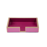 Gracie Enameled Color Block Amelia Guest Towel Tray - Light Pink & Fuchsia