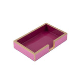 Gracie Enameled Color Block Amelia Guest Towel Tray - Light Pink & Fuchsia