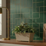 Gracie Fluted Rectangle Cachepot - Natural