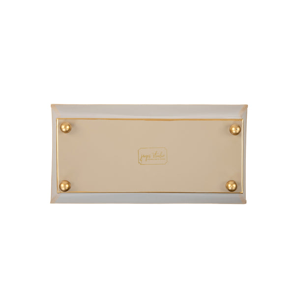 Gracie Fluted Rectangle Cachepot - Natural