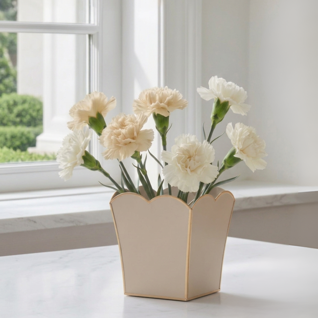 Gracie Scarlett Square Cachepot Planter Natural