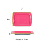 Gracie Enameled Laney Tray Pink