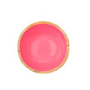 Gracie Salad Bowl - Mango Wood & Pink Enamel
