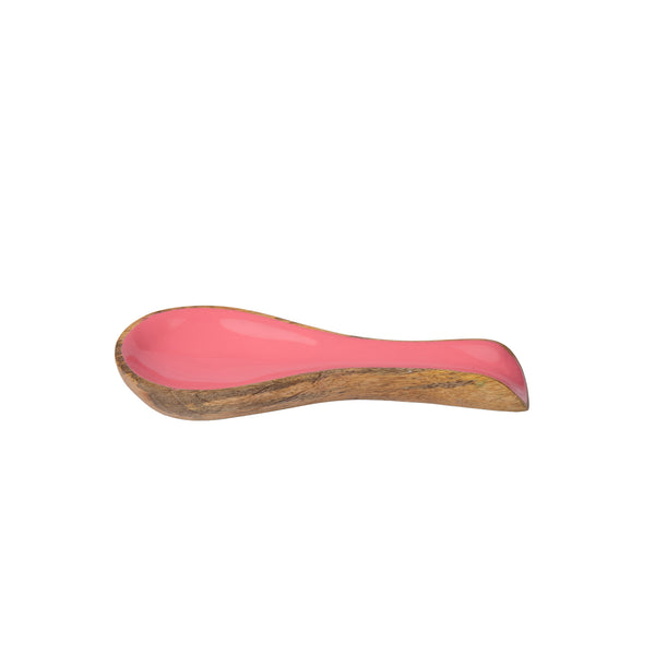 Gracie Wooden Spoon Rest - Pink