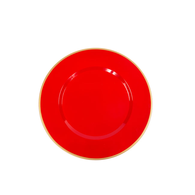 Gracie Round Charger (4pk) - Red