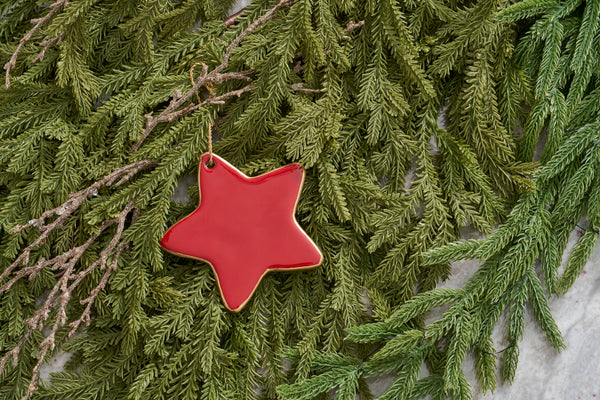 Gracie Star Ornament - Red