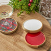 Gracie Coaster Set - Mango Wood & Red Enamel | Set of 4