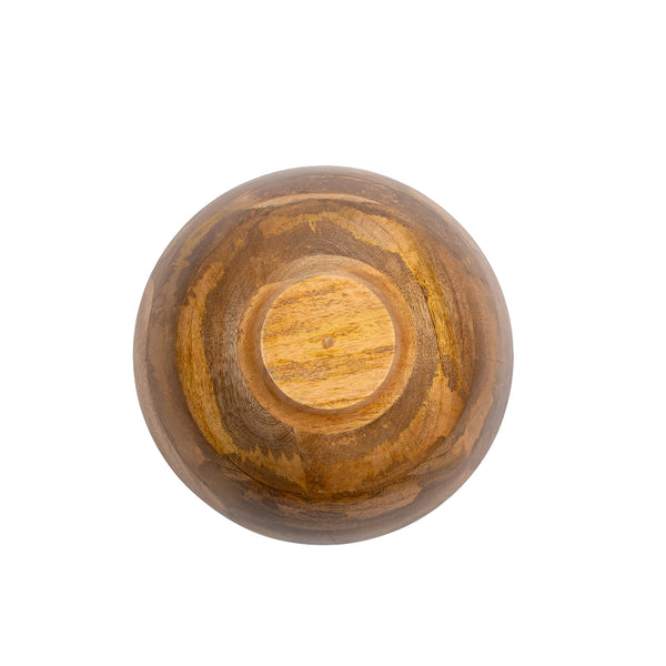 Gracie Salad Bowl - Mango Wood & Red Enamel