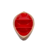 Gracie Statement Platter - Mango Wood & Red Enamel