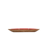 Gracie Statement Platter - Mango Wood & Red Enamel