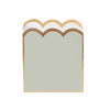 Gracie Scarlett Wastebasket Sage Green & White