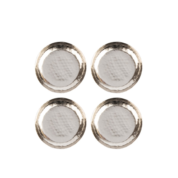 Gracie Hammered Coaster (4pk) - Silver