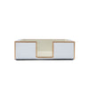 Gracie Enameled Color Block Amelia Cocktail Tray - Taupe & White