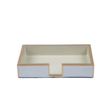 Gracie Enameled Color Block Amelia Guest Towel Tray - Taupe & White