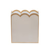 Gracie Scarlett Wastebasket Taupe & White