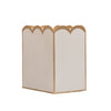 Gracie Scarlett Wastebasket Taupe & White