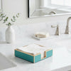 Gracie Enameled Color Block Amelia Cocktail Tray - Turquoise & Blush