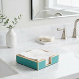 Gracie Enameled Color Block Amelia Cocktail Tray - Turquoise & Blush