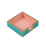 Gracie Enameled Color Block Amelia Cocktail Tray - Turquoise & Blush