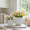 Gracie Scarlett Square Cachepot Planter White