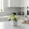 Gracie Scarlett Square Cachepot Planter White