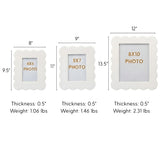 Gracie Scalloped Photo Frame - White