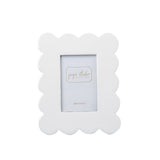 Gracie Scalloped Photo Frame - White