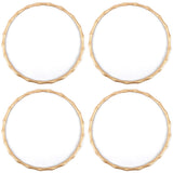 Gracie Round Bamboo Chargettes White (4pk)