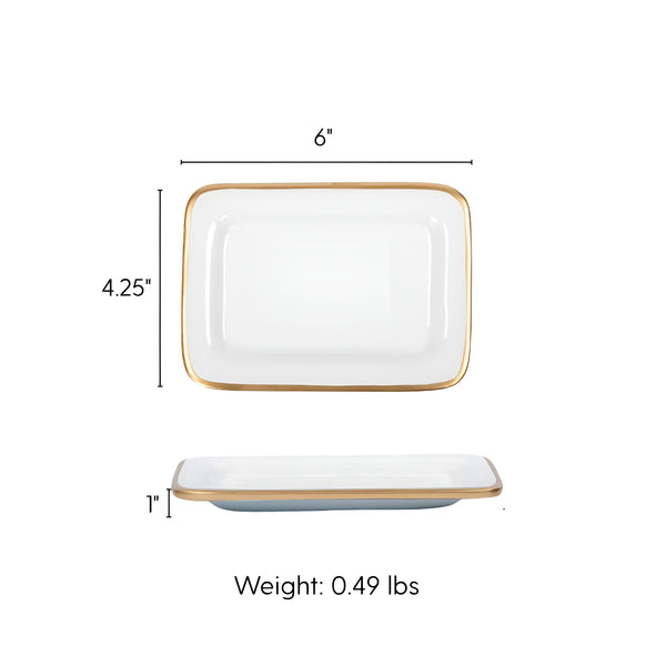 Gracie Enameled Laney Tray White