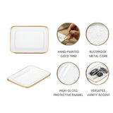 Gracie Enameled Laney Tray White