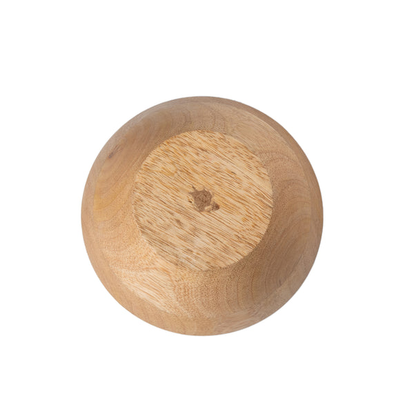 Gracie Wooden Snack Bowls Set (2pk) - Snack Bowls That Outshine the Snacks - Set of 2 Wooden Enameled Snack Bowls - White
