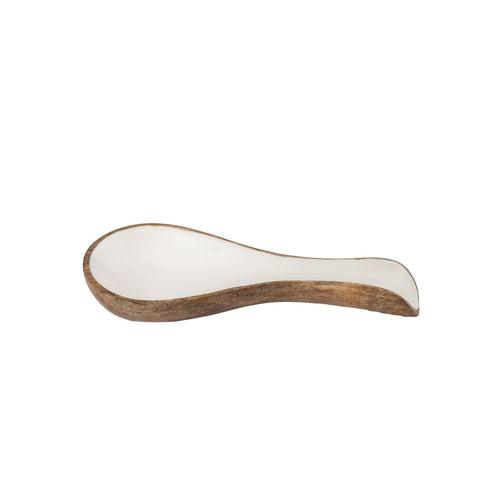 Gracie Wooden Spoon Rest - White