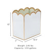 Gracie Scarlett Wastebasket White & Sage Green