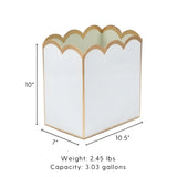 Gracie Scarlett Wastebasket White & Sage Green