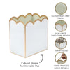 Gracie Scarlett Wastebasket White & Sage Green