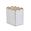 Gracie Scarlett Wastebasket White & Taupe