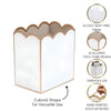 Gracie Scarlett Wastebasket White & Taupe